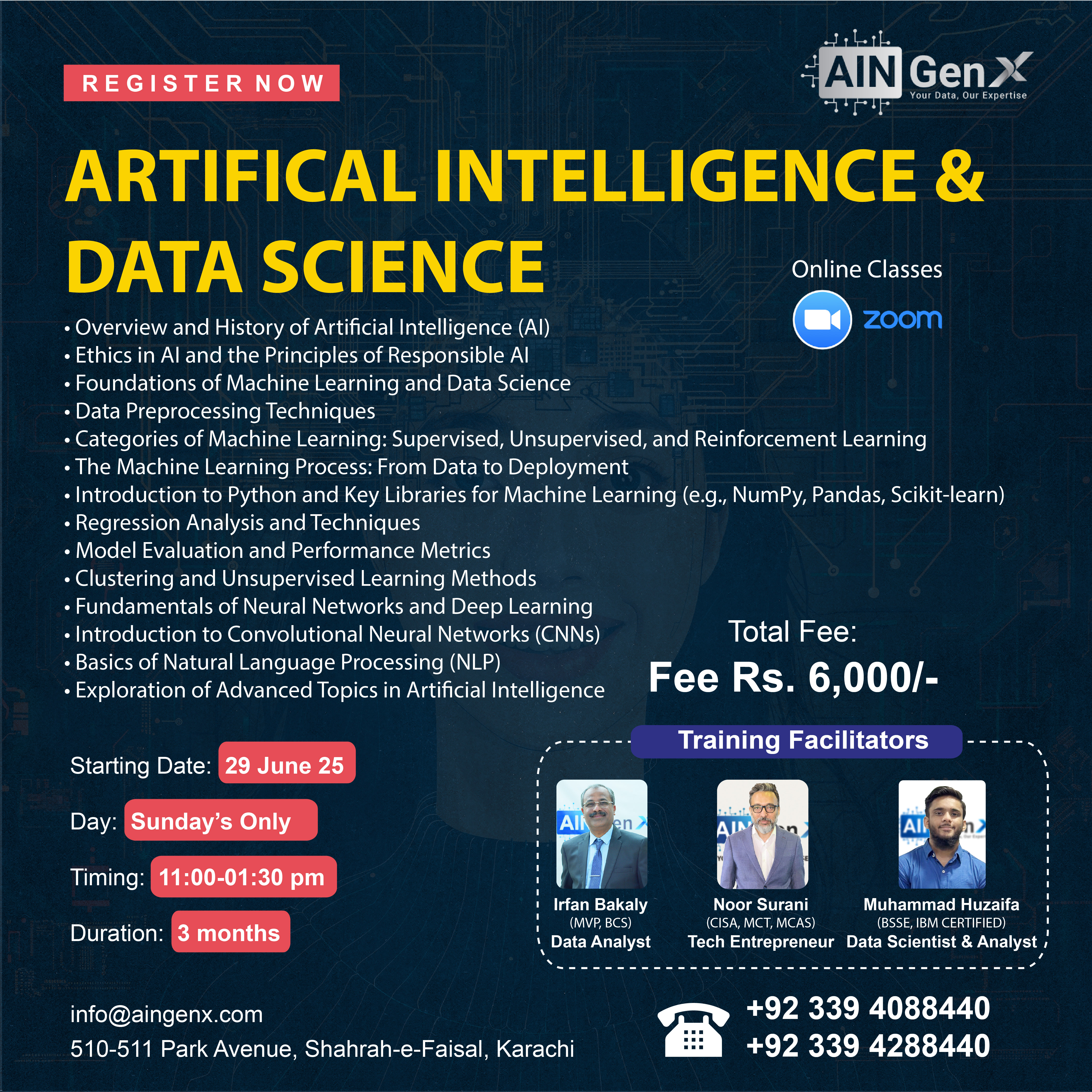 Data Science with Artificial Intelligence – Cohort 1