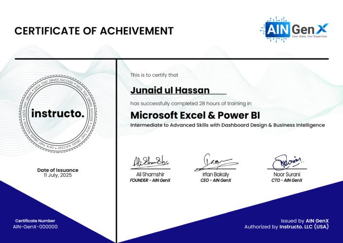 full stack bi certification program | excelgoodies... Excel & Power BI - AIN GenX