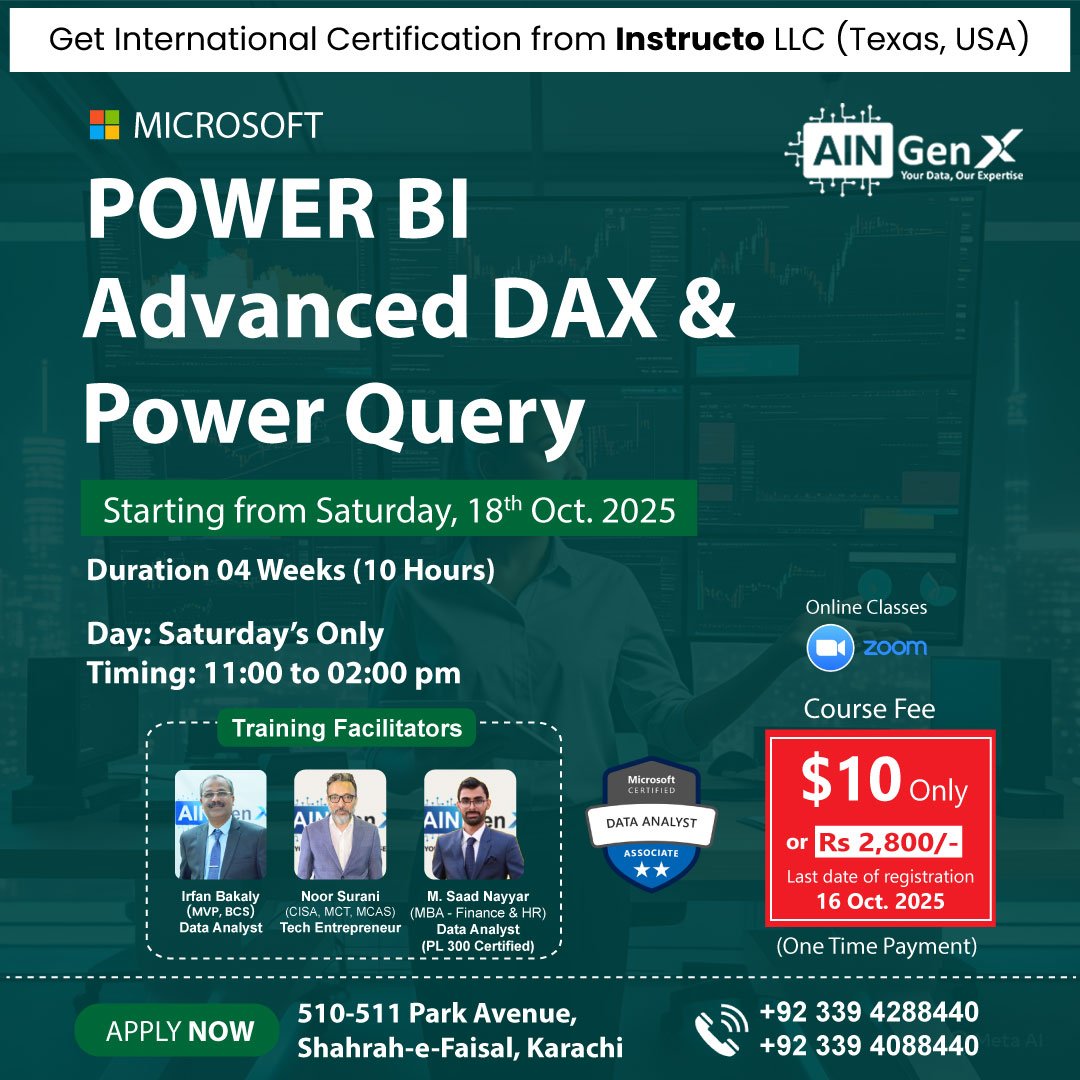 Advanced DAX & Power Query - Cohort 3 - AIN GenX