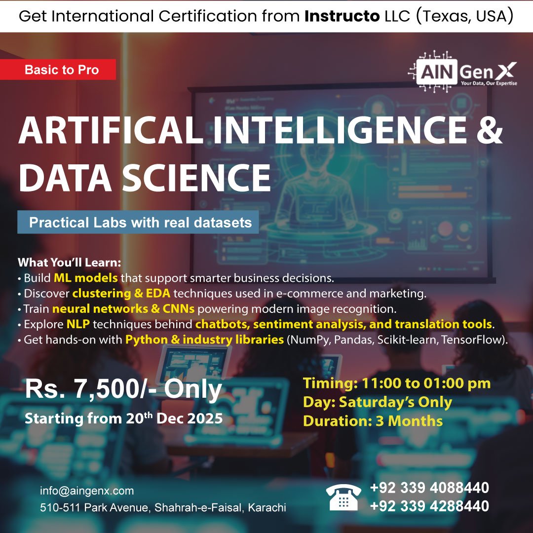 Data Science with Artificial Intelligence - Cohort 5 - AIN GenX