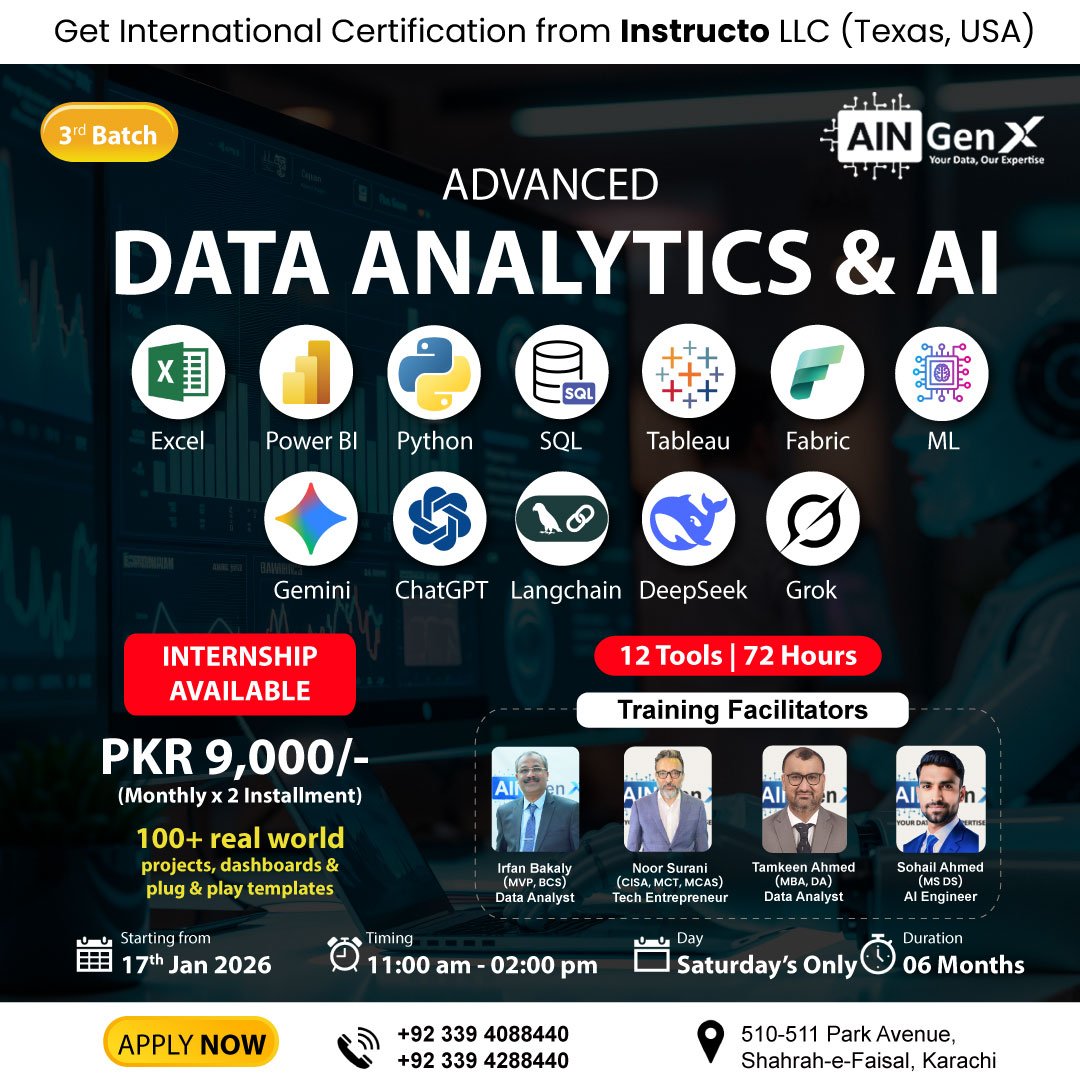 Data Analytics with AI - Cohort 3 - AIN GenX