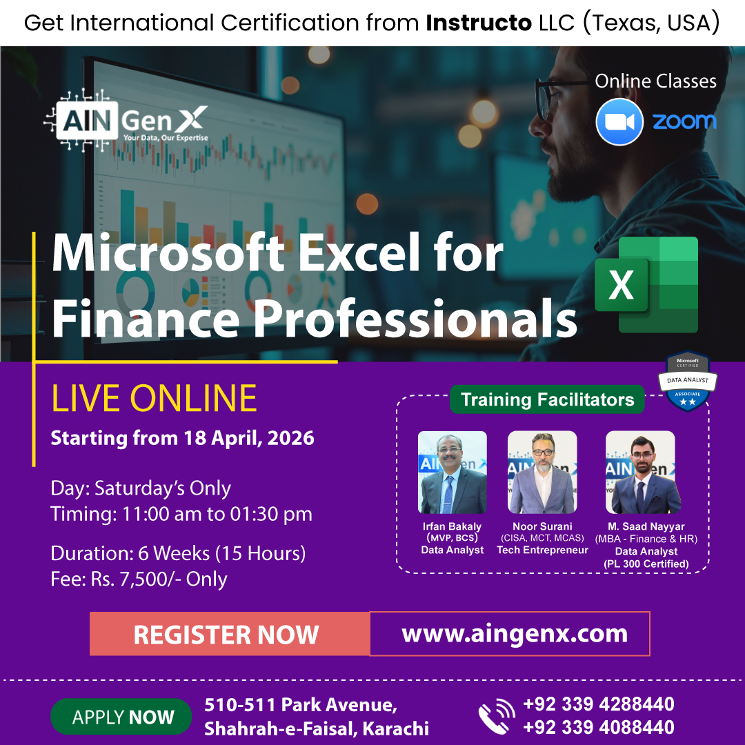 Excel for Finance Professionals - Cohort 4 - AIN GenX